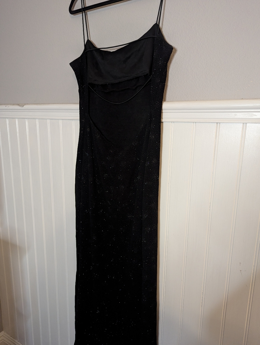 Super Sexy Black Sparkly Strappy Backless 90s Dress - Picture 4 of 4